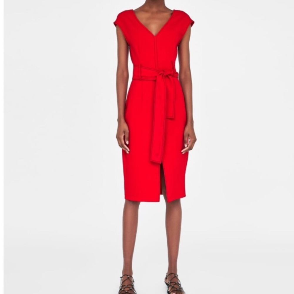 - Zara basics midi dress